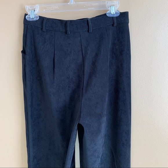 ST. JOHN faux suede trousers high waisted straight - Picture 7 of 8